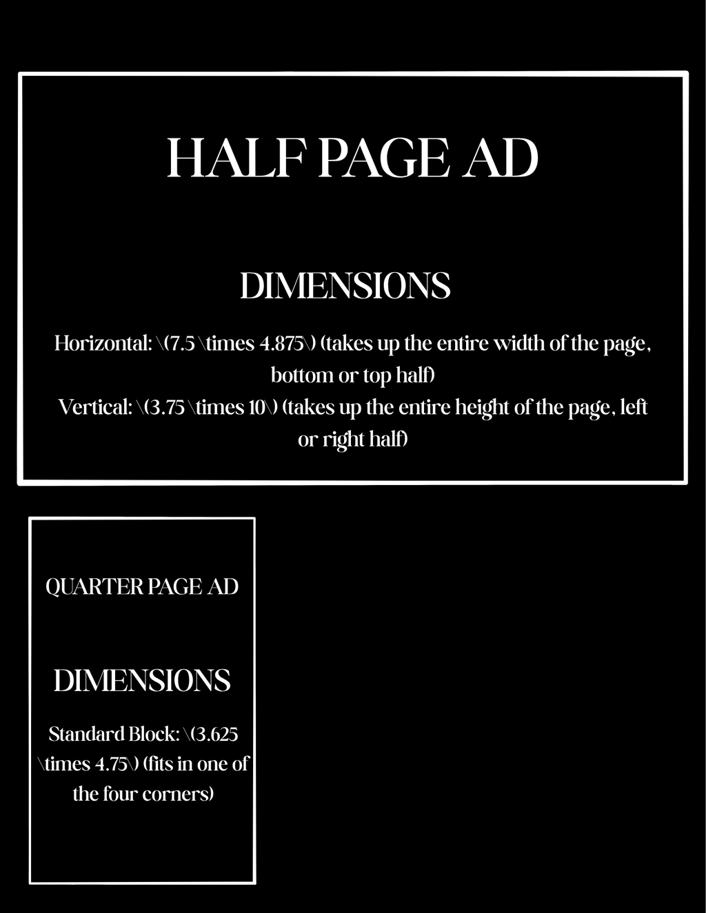Half Page Advertisement