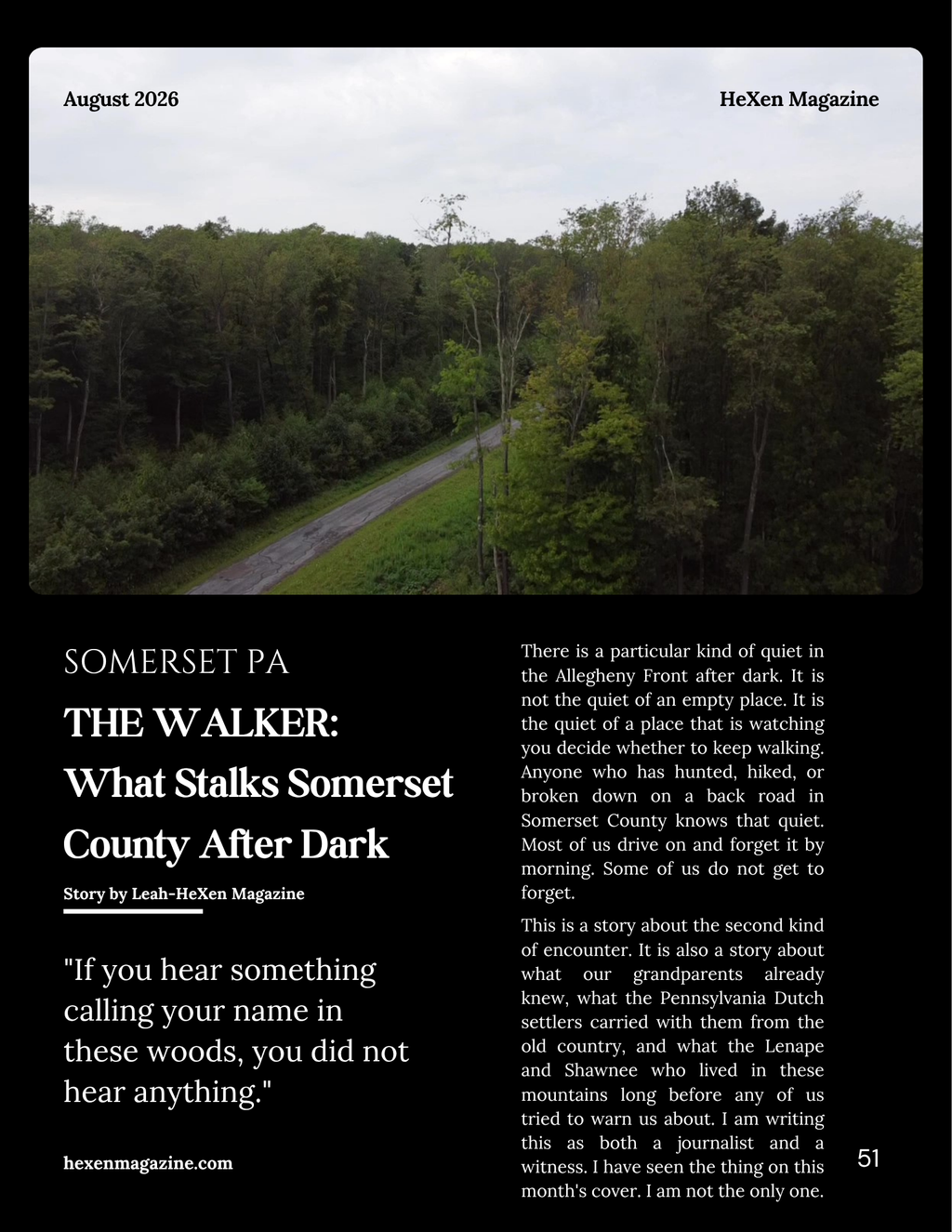 HeXen Magazine: The Walker August 2026
